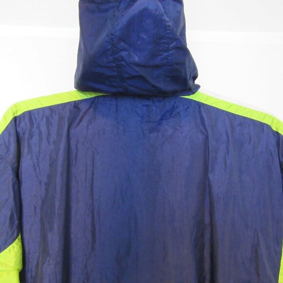 Wilson Jacket 1/4 Zip Navy Blue Windbreaker 90s Color Block Retro Sporty Large - Picture 7 of 7